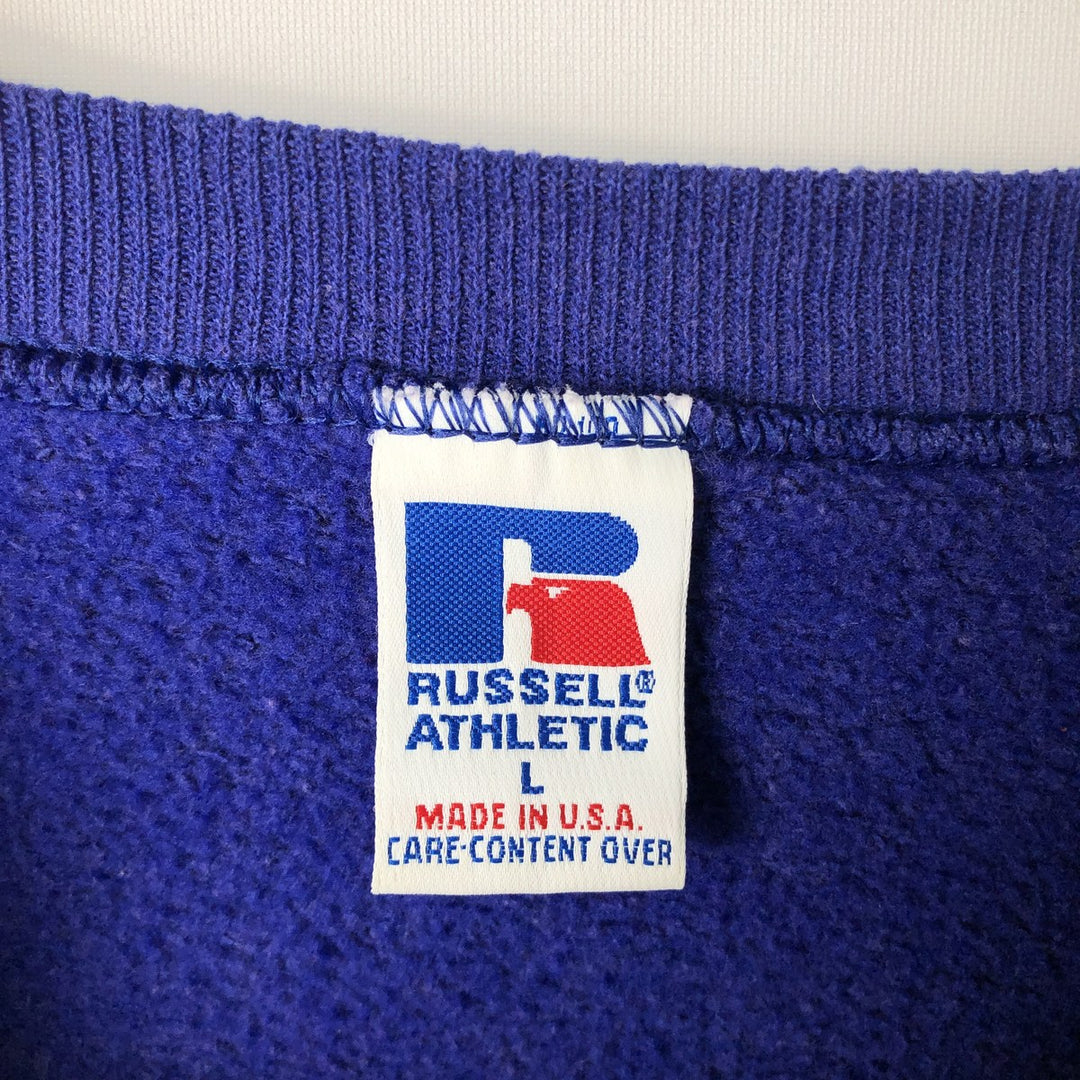 90'S Russell plain blank sweatshirt, sweatshirt, made in USA, men's size L, vintage cotton black type Vintage Second Hand