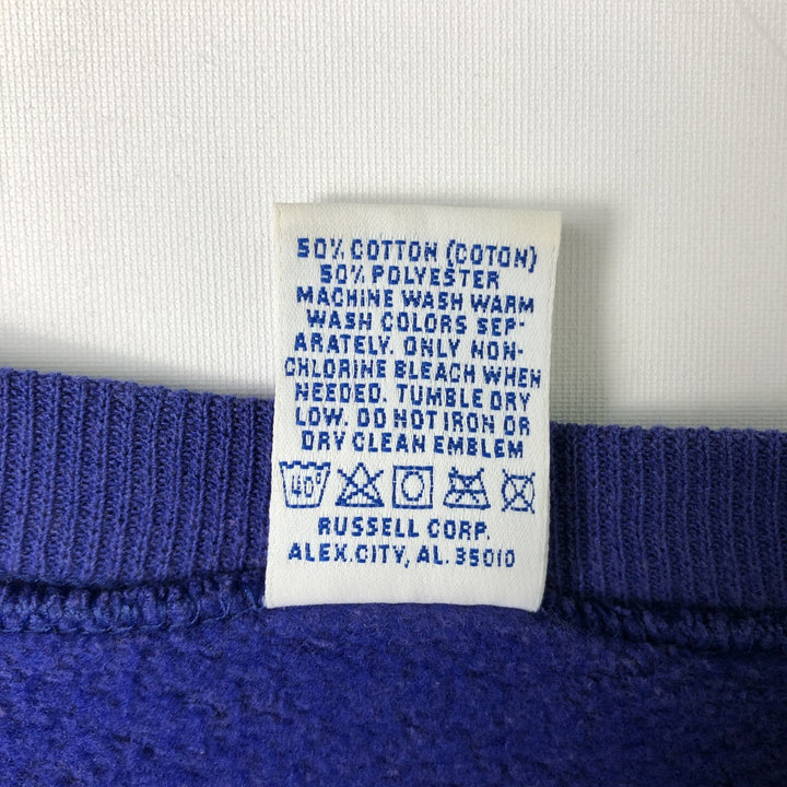 90'S Russell plain blank sweatshirt, sweatshirt, made in USA, men's size L, vintage cotton black type Vintage Second Hand