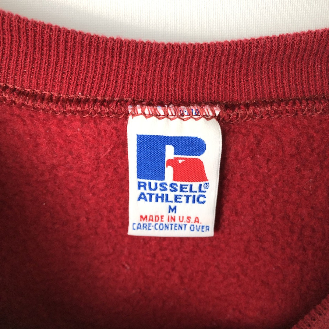 90'S Russell Plain Blank Sweatshirt, Made in USA, Men's Size M (Equivalent), Vintage cotton red type Vintage Second Hand