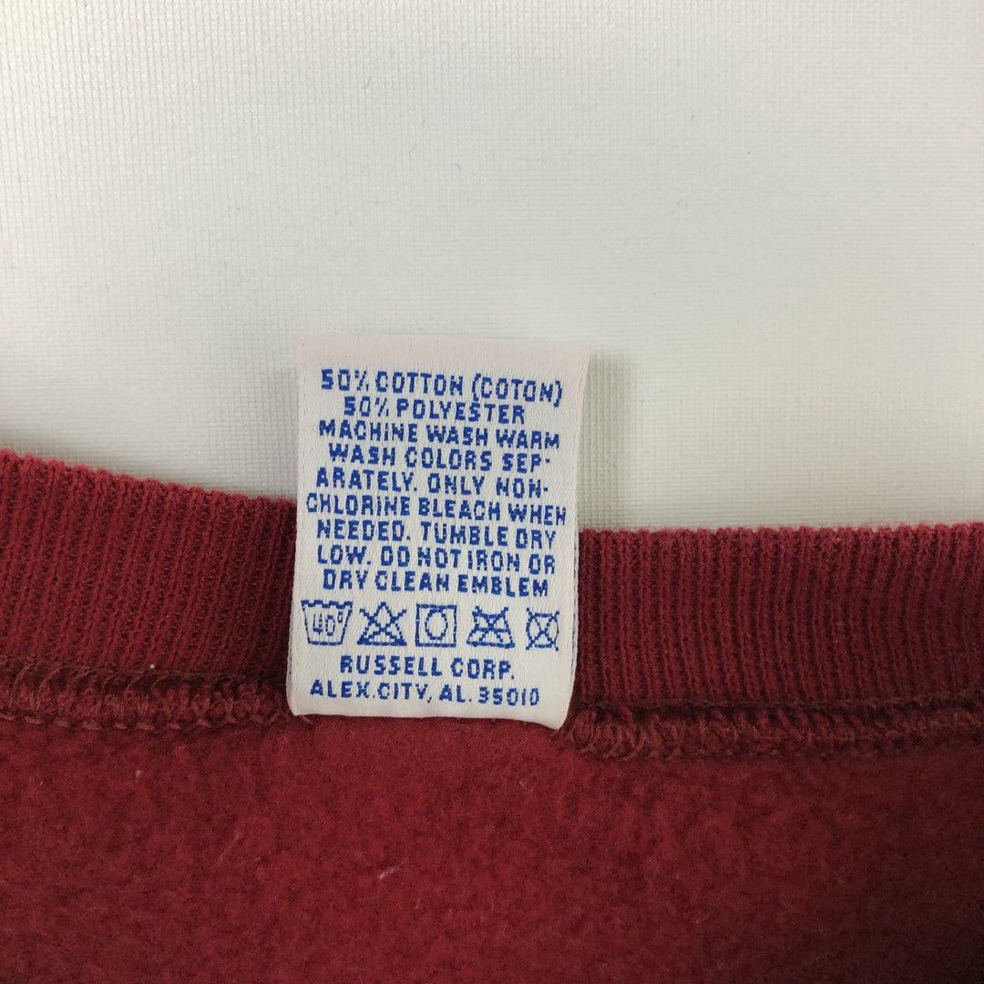 90'S Russell Plain Blank Sweatshirt, Made in USA, Men's Size M (Equivalent), Vintage cotton red type Vintage Second Hand