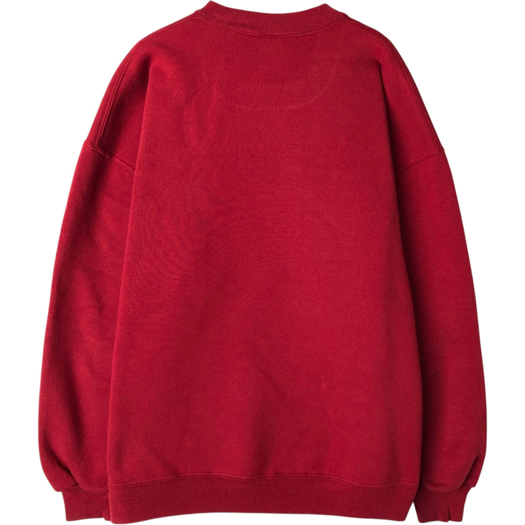 90'S Russell plain blank sweatshirt, sweatshirt, made in USA, men's XL size, vintage cotton red type Vintage Second Hand
