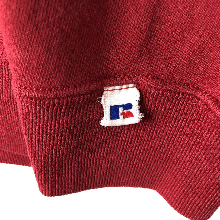 90'S Russell plain blank sweatshirt, sweatshirt, made in USA, men's XL size, vintage cotton red type Vintage Second Hand