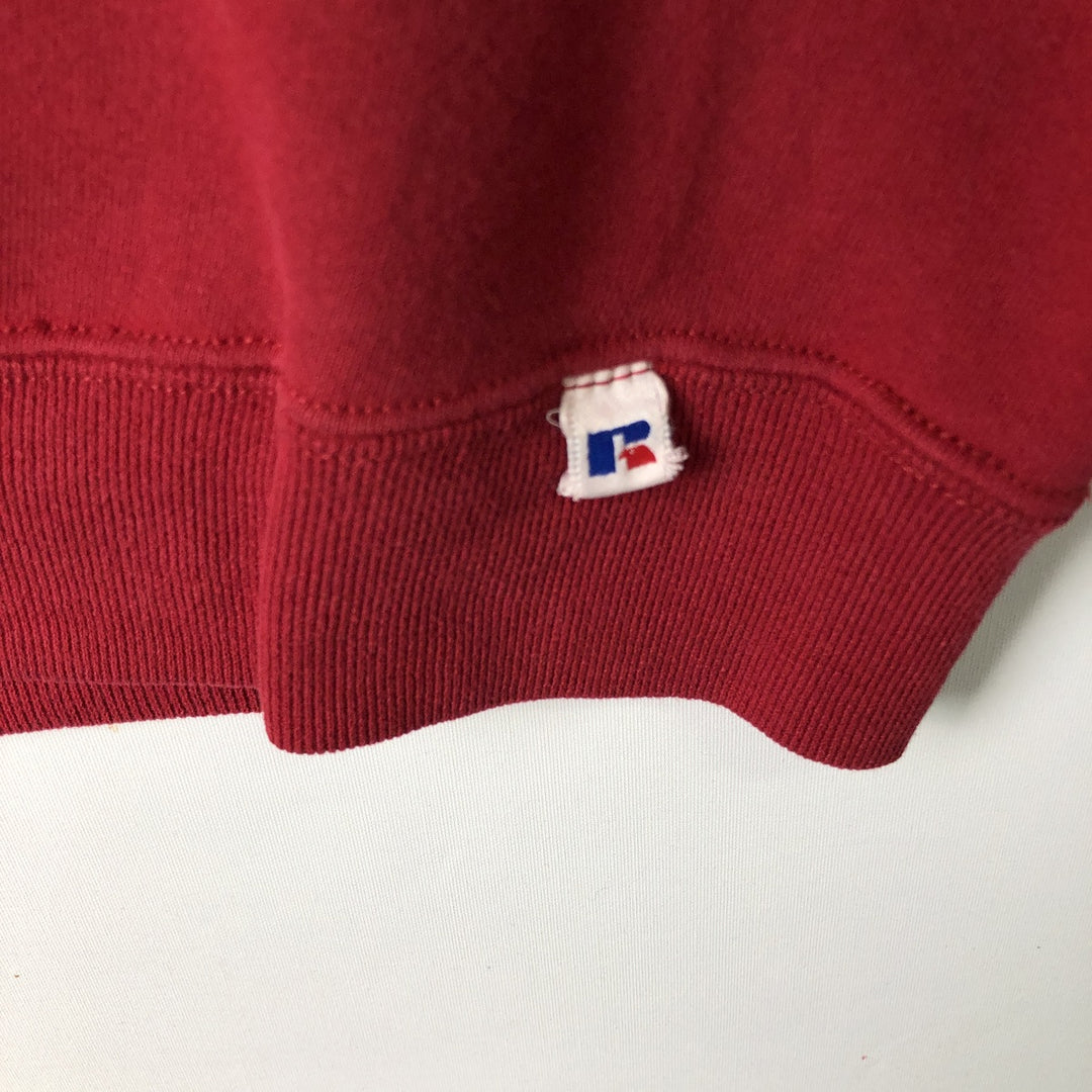 90'S Russell plain blank sweatshirt, sweatshirt, made in USA, men's XL size, vintage cotton red type Vintage Second Hand