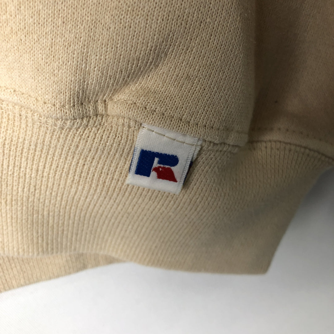 90'S Russell plain blank sweatshirt, sweatshirt, men's XL size, vintage cotton Beige type Vintage Second Hand