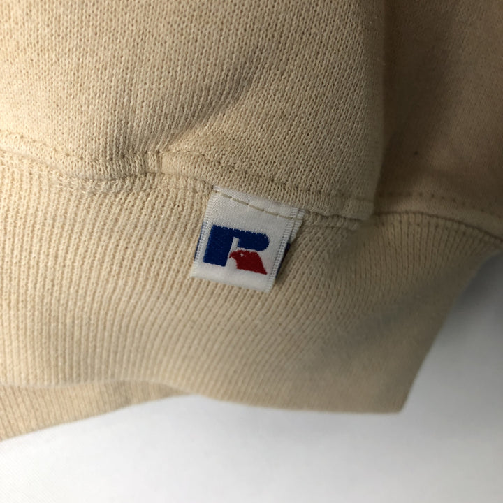 90'S Russell plain blank sweatshirt, sweatshirt, men's XL size, vintage cotton Beige type Vintage Second Hand