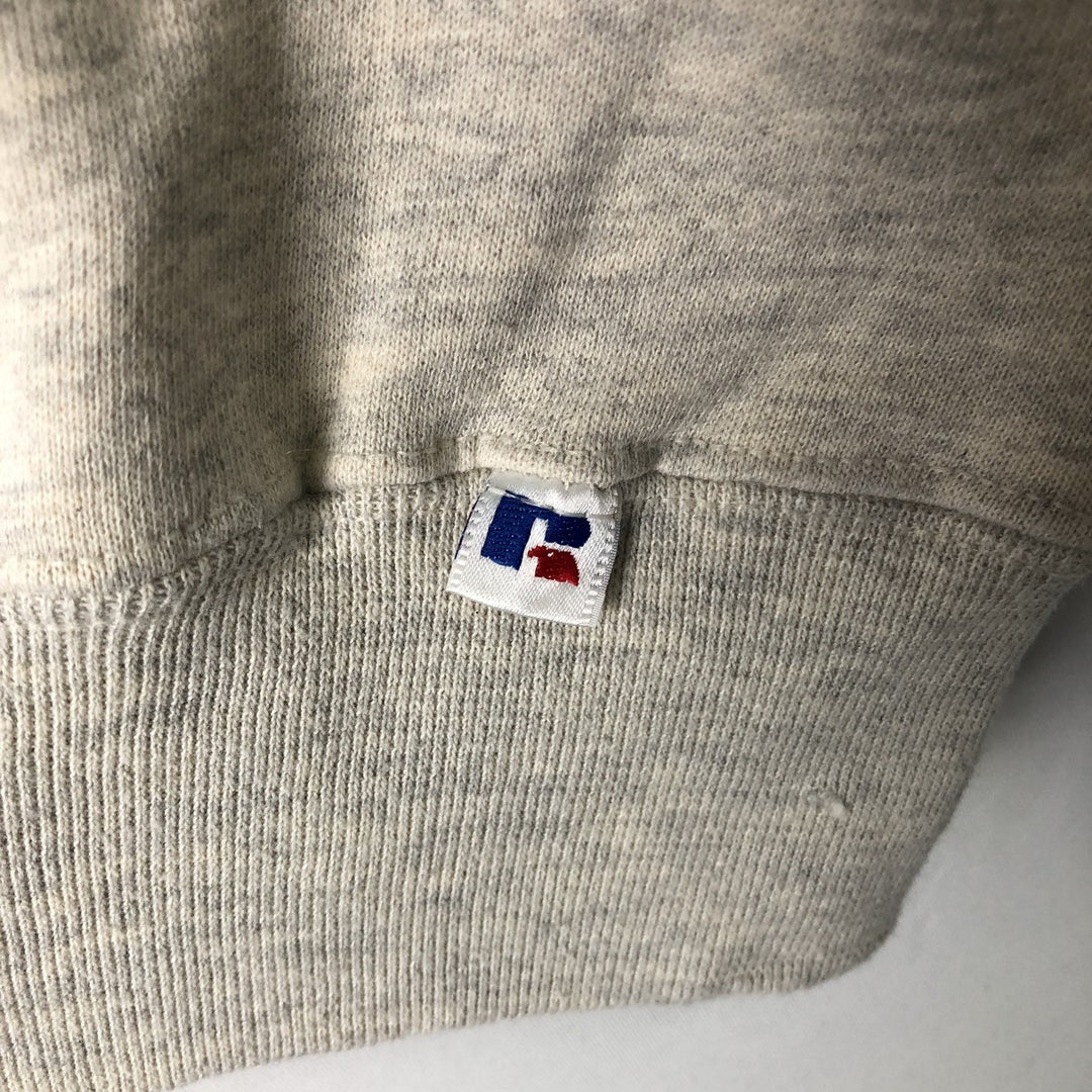 90'S Russell plain blank sweatshirt, sweatshirt, made in USA, men's XL size, vintage cotton unbleached Vintage Second Hand