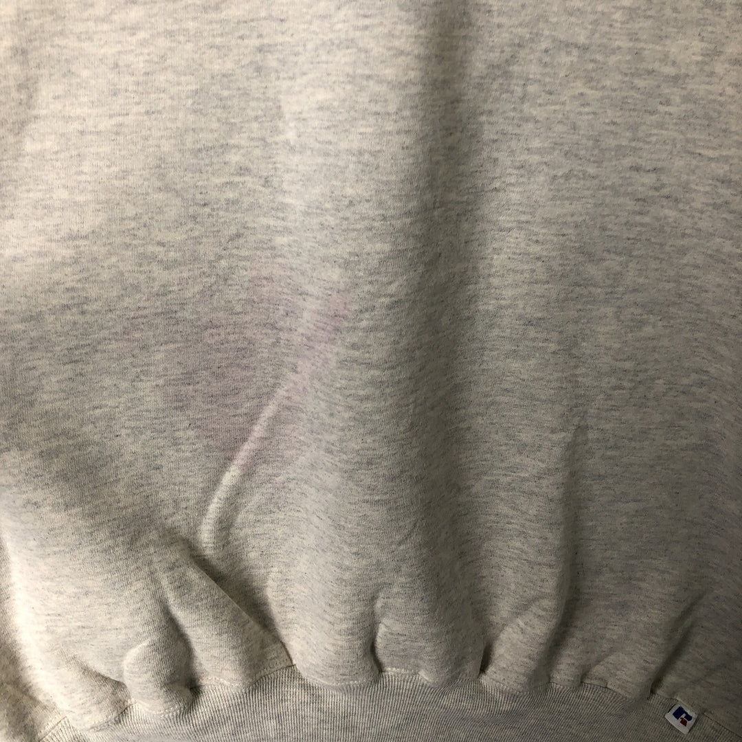 90'S Russell plain blank sweatshirt, sweatshirt, made in USA, men's XL size, vintage cotton unbleached Vintage Second Hand