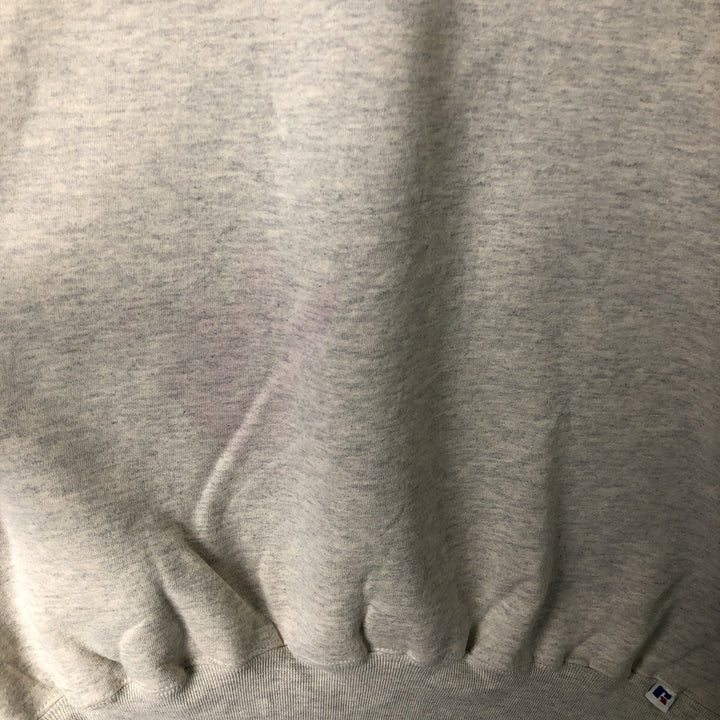 90'S Russell plain blank sweatshirt, sweatshirt, made in USA, men's XL size, vintage cotton unbleached Vintage Second Hand