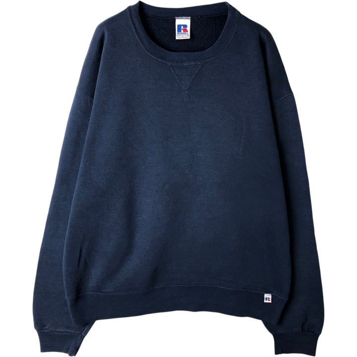 Vintage Russell plain blank sweatshirt, size L, men's size L cotton navy blue type Vintage Second Hand