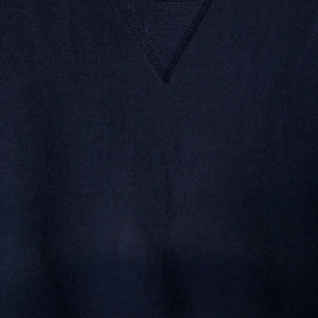 Russell Blank Sweatshirt, Made in USA, Men's Size L (Equivalent), Vintage cotton navy blue type Vintage Second Hand