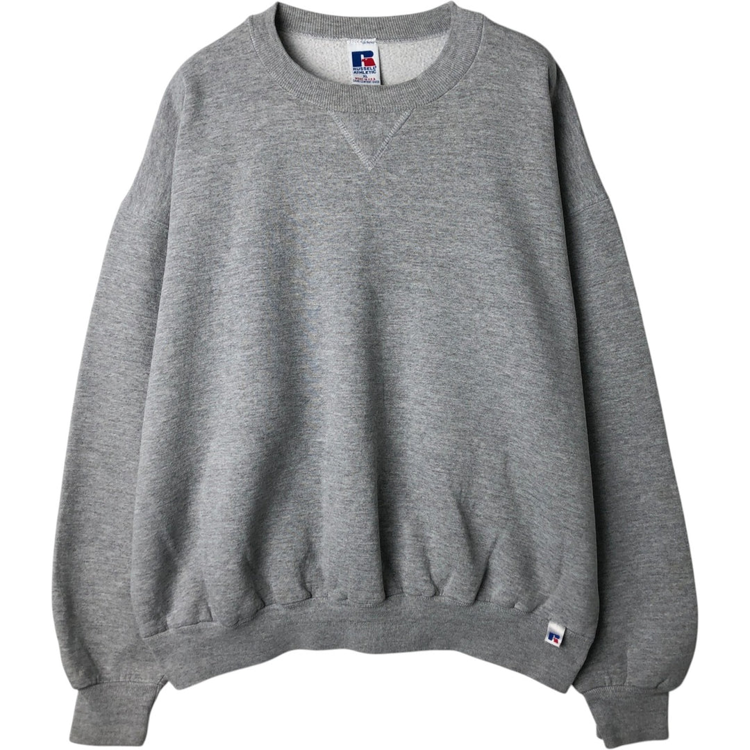 Vintage 90'S Russell ATHLETIC blank sweatshirt, made in the USA, men's size XL. cotton gray type Vintage Second Hand