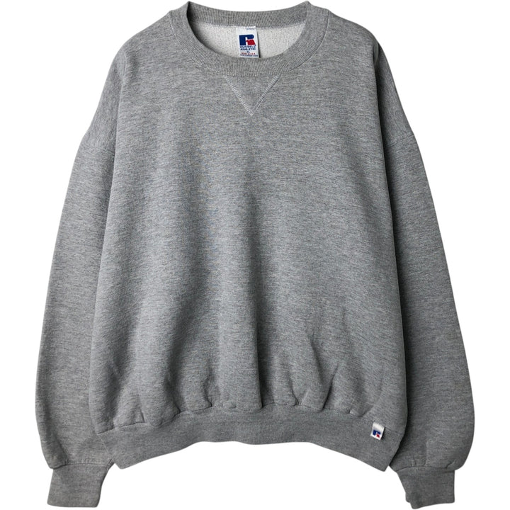 Vintage 90'S Russell ATHLETIC blank sweatshirt, made in the USA, men's size XL. cotton gray type Vintage Second Hand
