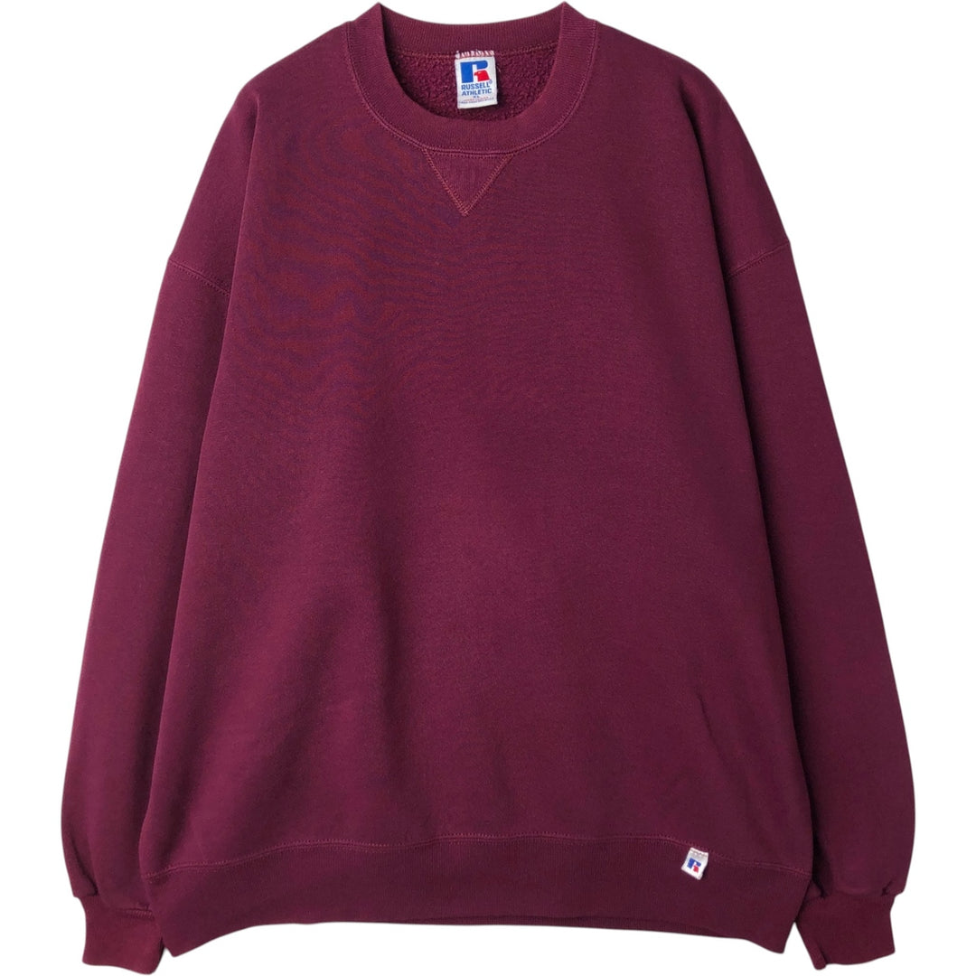 Vintage 90'S Russell ATHLETIC blank sweatshirt, made in the USA, men's size XL. cotton purple type Vintage Second Hand