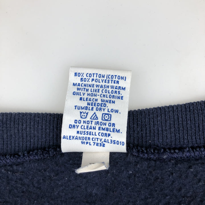 Russell ATHLETIC plain blank sweatshirt, men's size L cotton navy blue type Vintage Second Hand