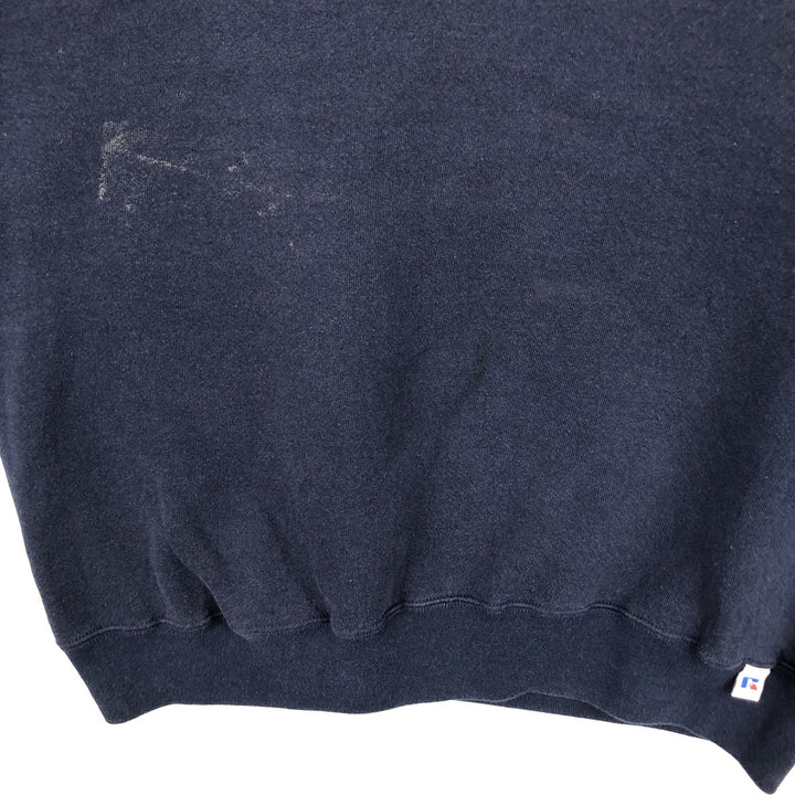 Russell ATHLETIC plain blank sweatshirt, men's size L cotton navy blue type Vintage Second Hand