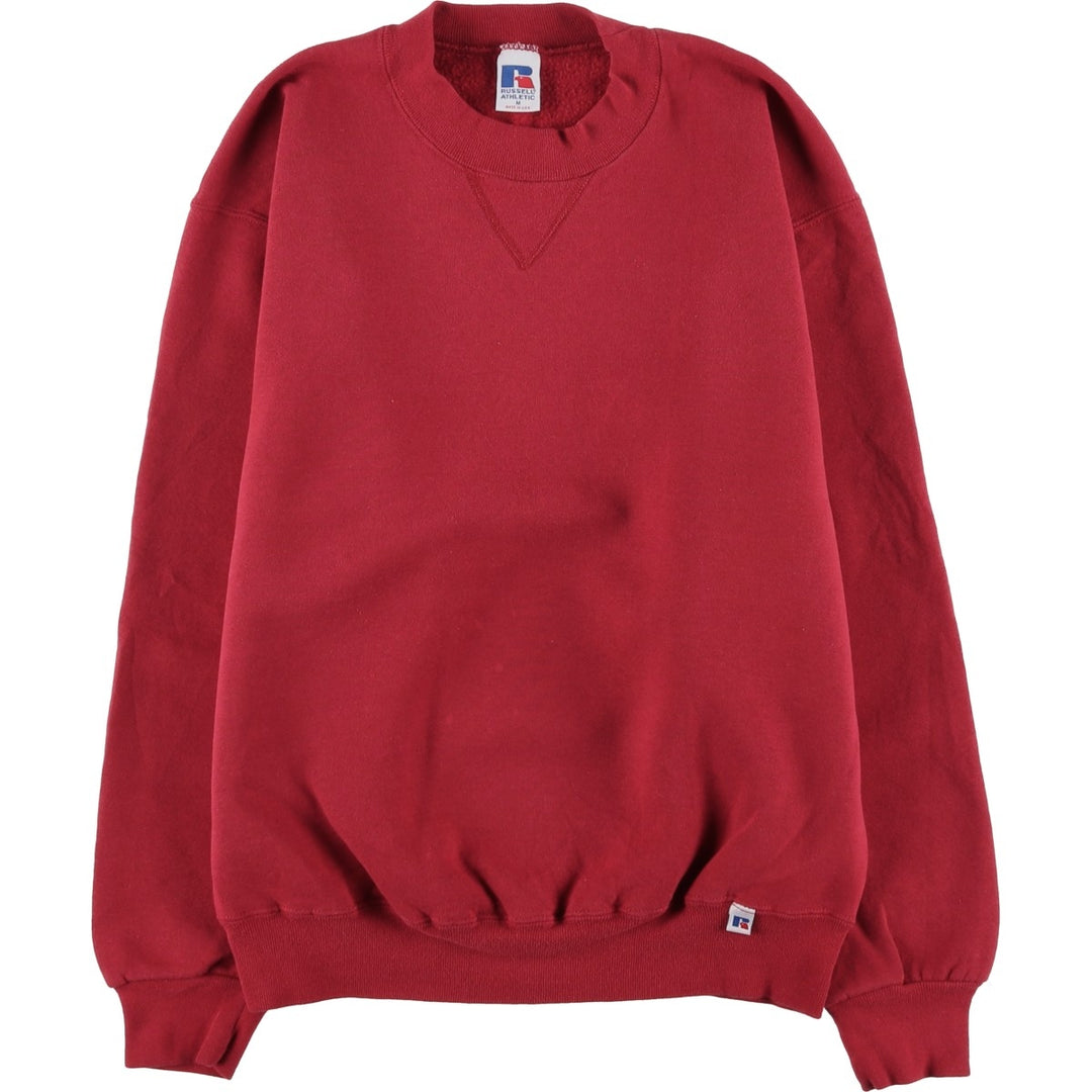 Vintage 90'S Russell ATHLETIC blank sweatshirt, made in the USA, size M, men's. cotton red type Vintage Second Hand