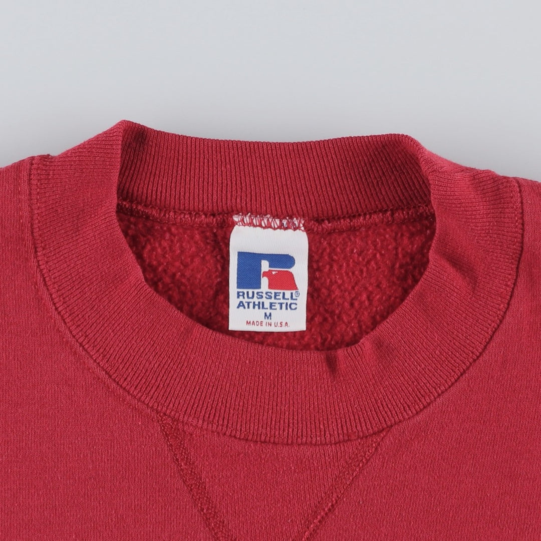 Vintage 90'S Russell ATHLETIC blank sweatshirt, made in the USA, size M, men's. cotton red type Vintage Second Hand