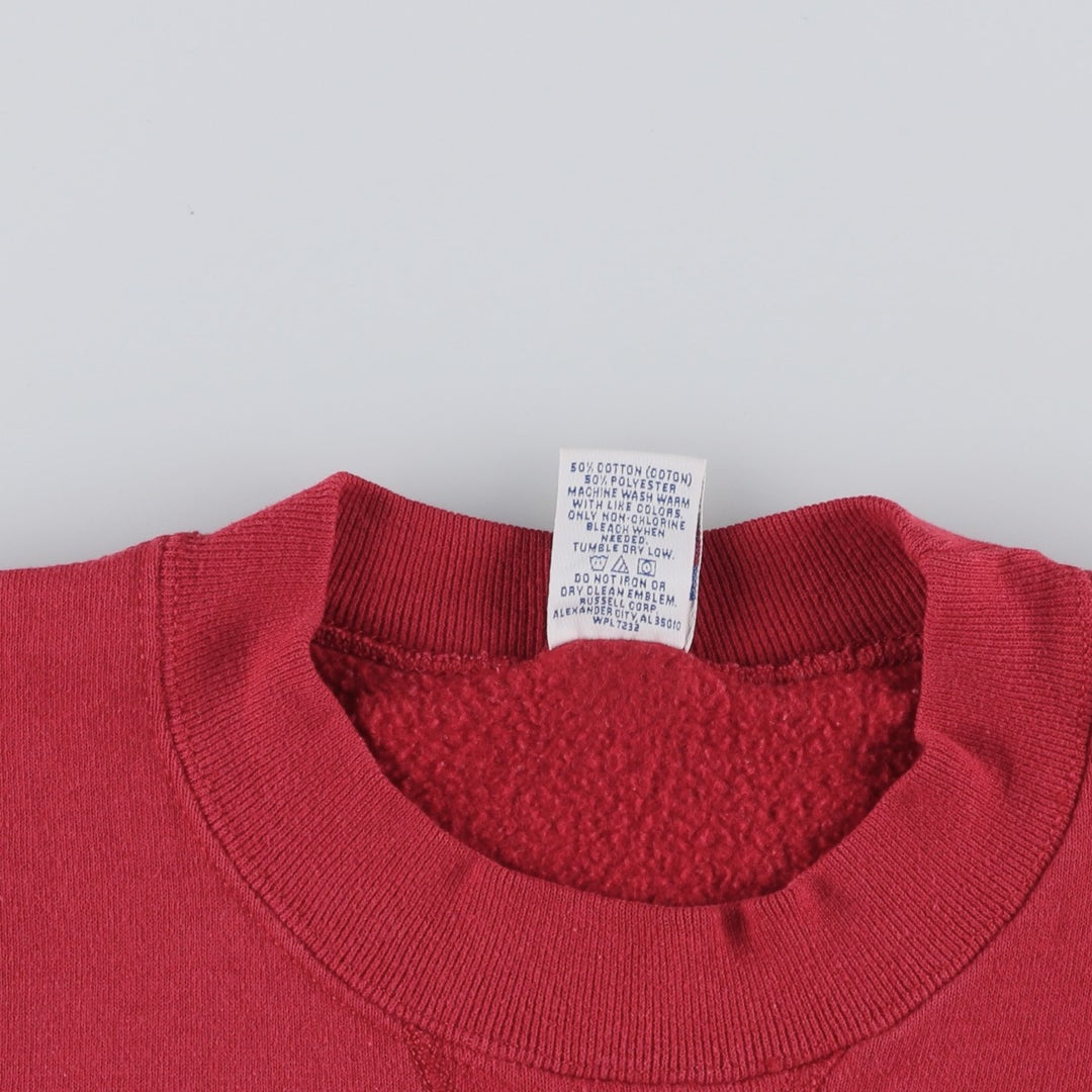 Vintage 90'S Russell ATHLETIC blank sweatshirt, made in the USA, size M, men's. cotton red type Vintage Second Hand