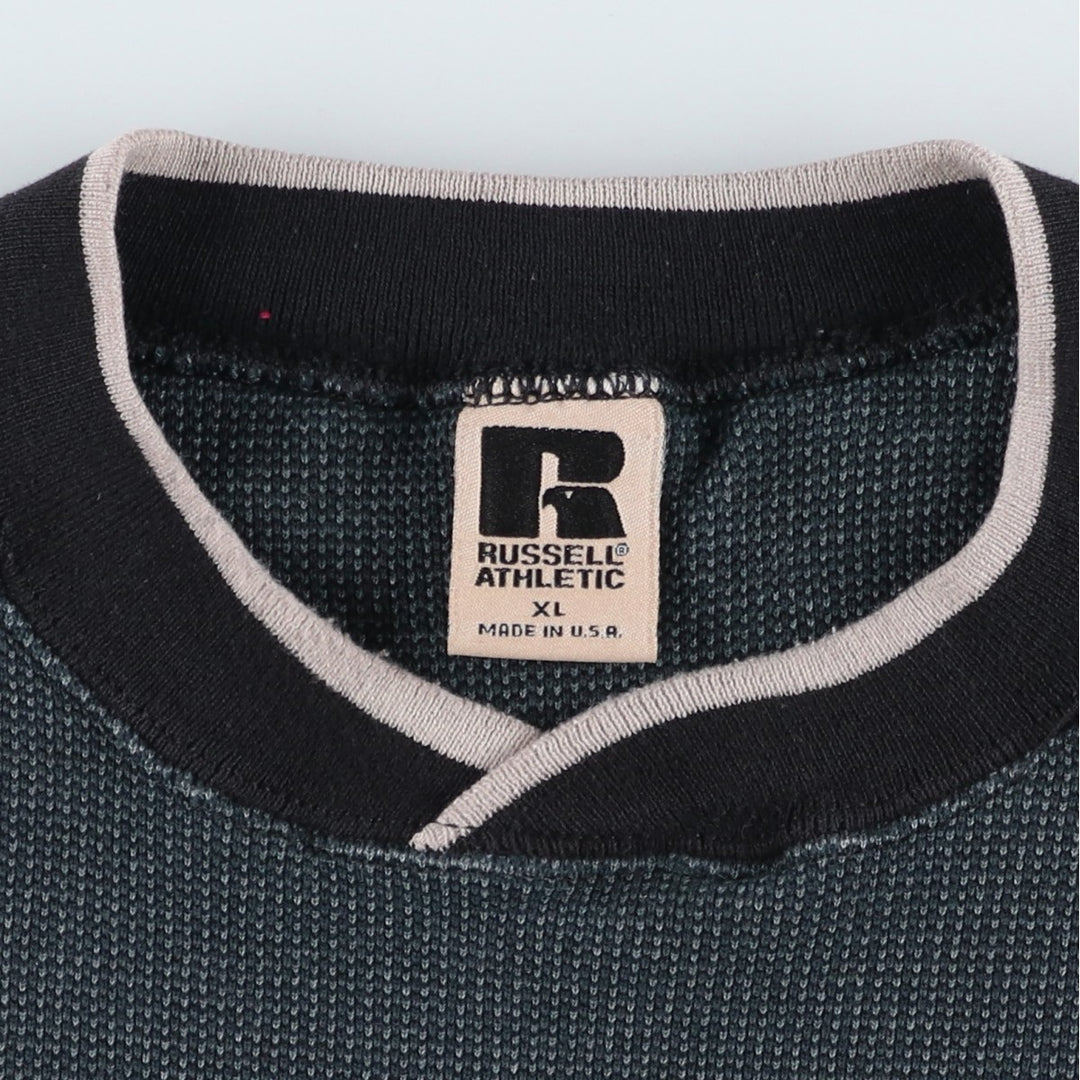 Vintage 90'S Russell ATHLETIC blank sweatshirt, made in the USA, men's size XL. cotton navy blue type Vintage Second Hand