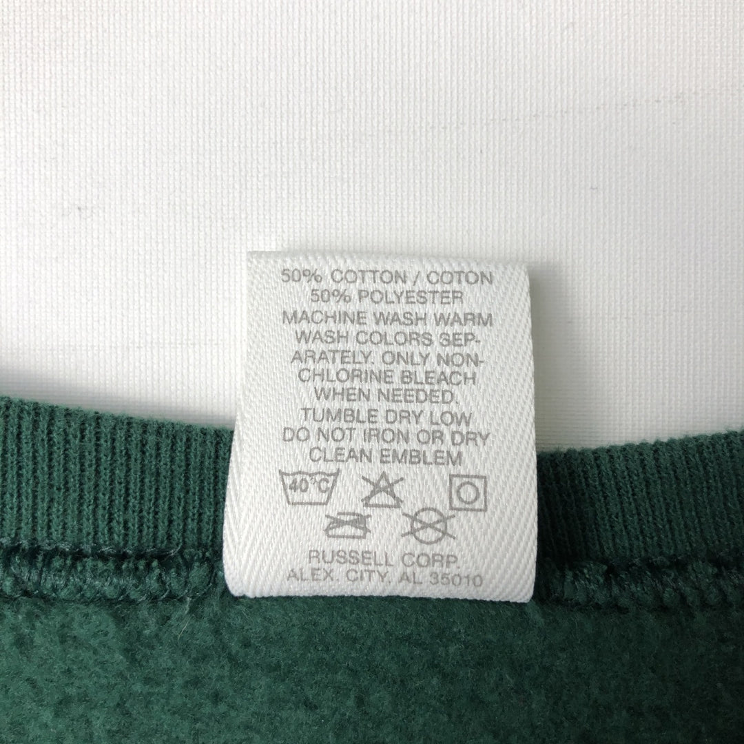 Vintage 90'S Russell ATHLETIC blank sweatshirt, made in the USA, size L, men's cotton green type Vintage Second Hand