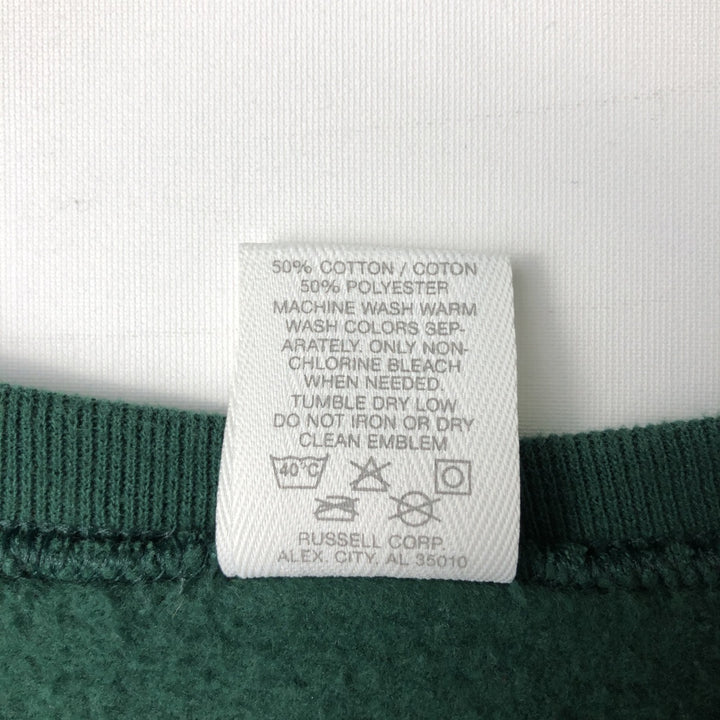 Vintage 90'S Russell ATHLETIC blank sweatshirt, made in the USA, size L, men's cotton green type Vintage Second Hand