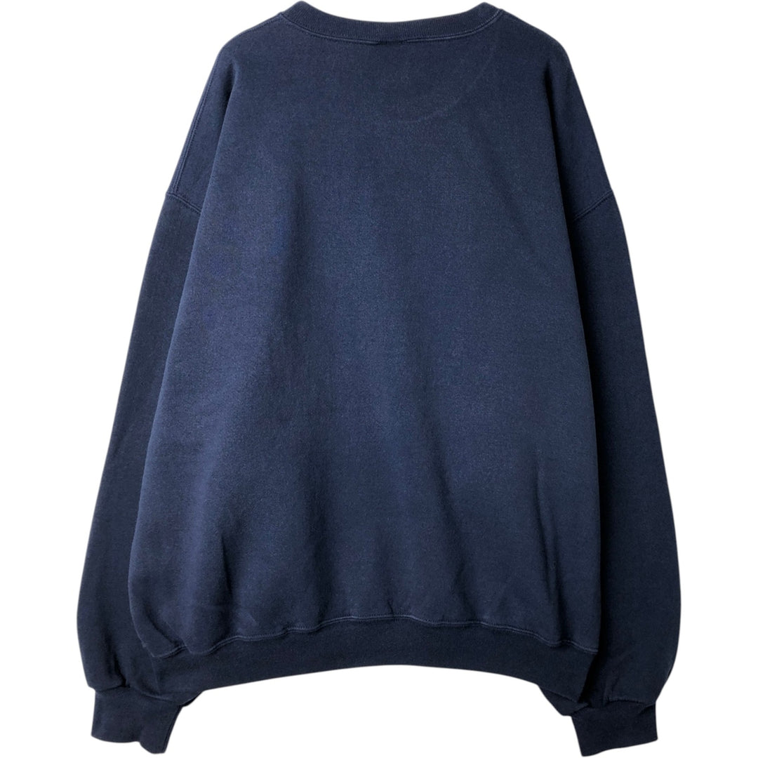90'S Russell Athletic Plain Blank Sweatshirt, Men's Size XL (Equivalent), Vintage cotton navy blue type Vintage Second Hand