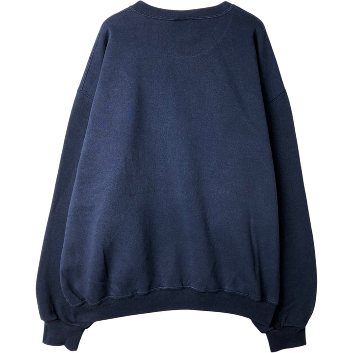 90'S Russell Athletic Plain Blank Sweatshirt, Men's Size XL (Equivalent), Vintage cotton navy blue type Vintage Second Hand