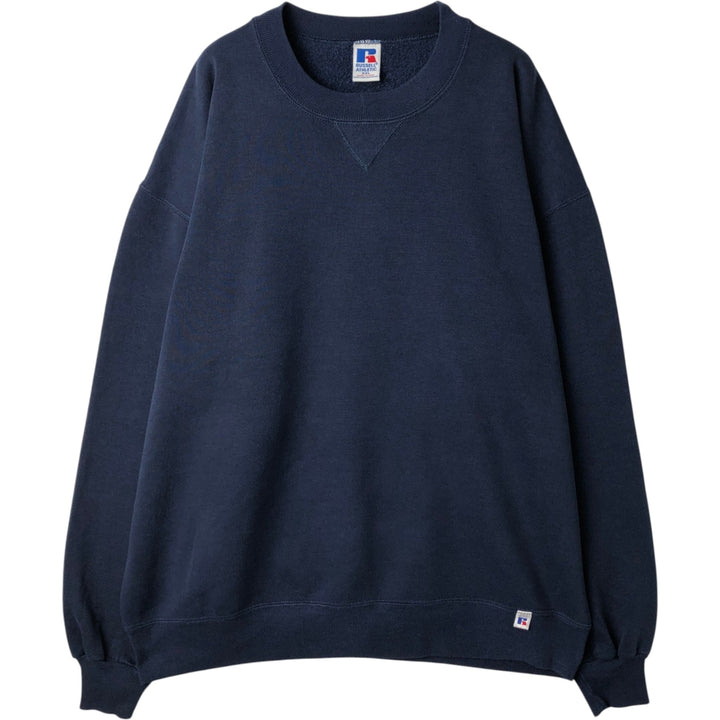 Vintage 90'S Russell ATHLETIC blank sweatshirt, made in the USA, men's size XXL. cotton navy blue type Vintage Second Hand