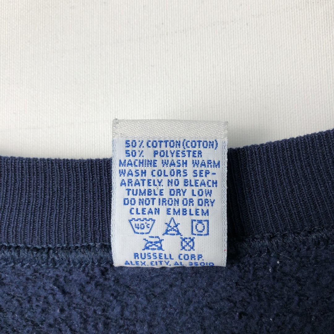 Vintage 90'S Russell ATHLETIC blank sweatshirt, made in the USA, men's size XXL. cotton navy blue type Vintage Second Hand