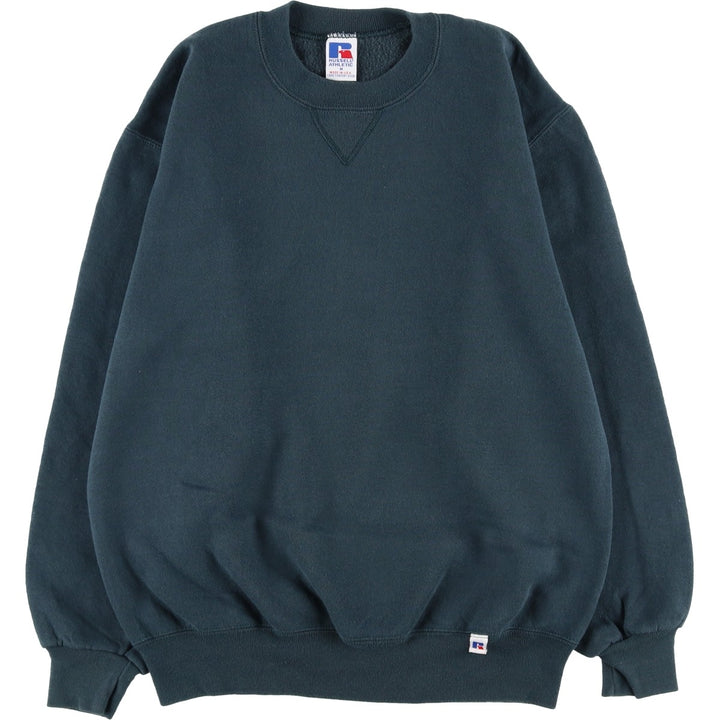 Vintage 90'S Russell ATHLETIC blank sweatshirt, made in the USA, size M, men's. cotton Green type dark green Vintage Second Hand