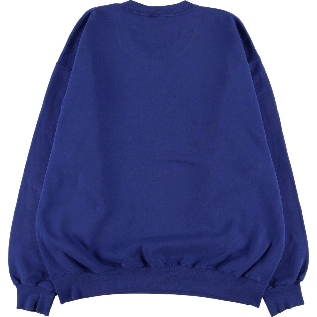 90'S Russell Athletic Plain Blank Sweatshirt, Men's Size XL (Equivalent), Vintage cotton blue type Vintage Second Hand