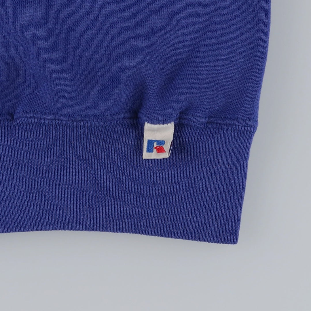 90'S Russell Athletic Plain Blank Sweatshirt, Men's Size XL (Equivalent), Vintage cotton blue type Vintage Second Hand