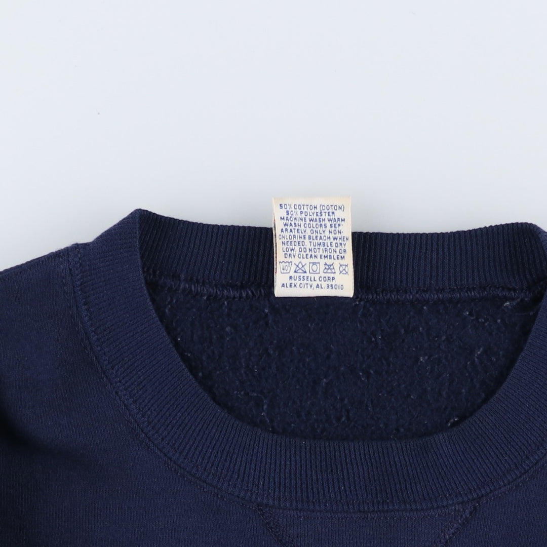 Vintage 90'S Russell ATHLETIC blank sweatshirt, made in the USA, size L, men's cotton navy blue type Vintage Second Hand