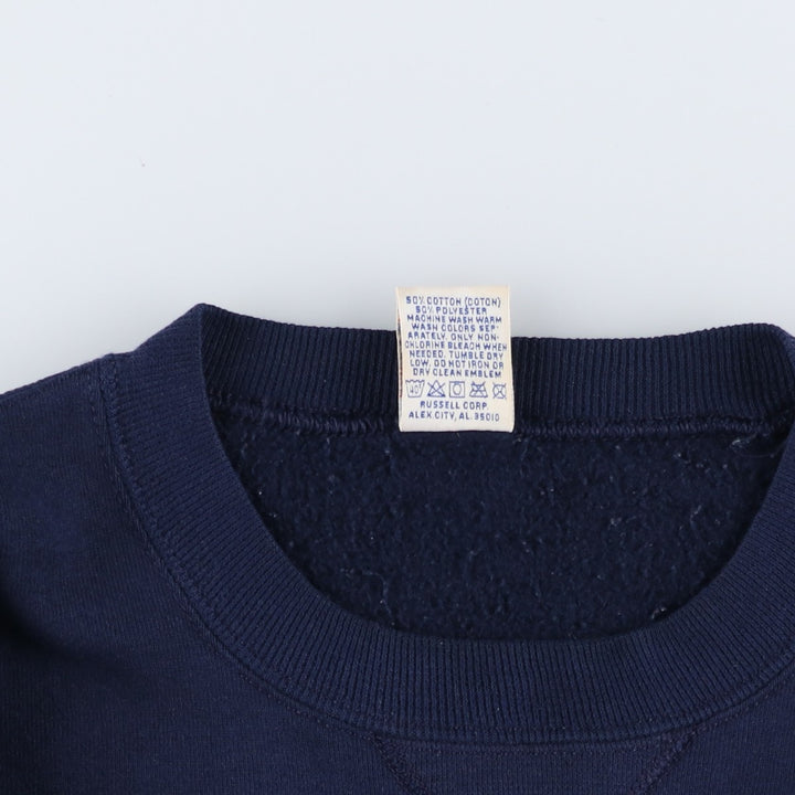 Vintage 90'S Russell ATHLETIC blank sweatshirt, made in the USA, size L, men's cotton navy blue type Vintage Second Hand