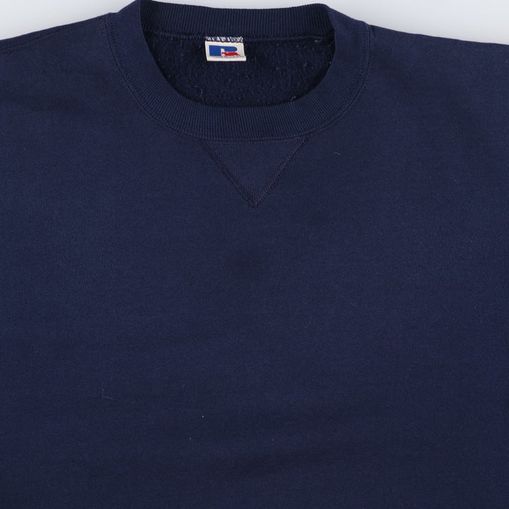 Vintage 90'S Russell ATHLETIC blank sweatshirt, made in the USA, size L, men's cotton navy blue type Vintage Second Hand