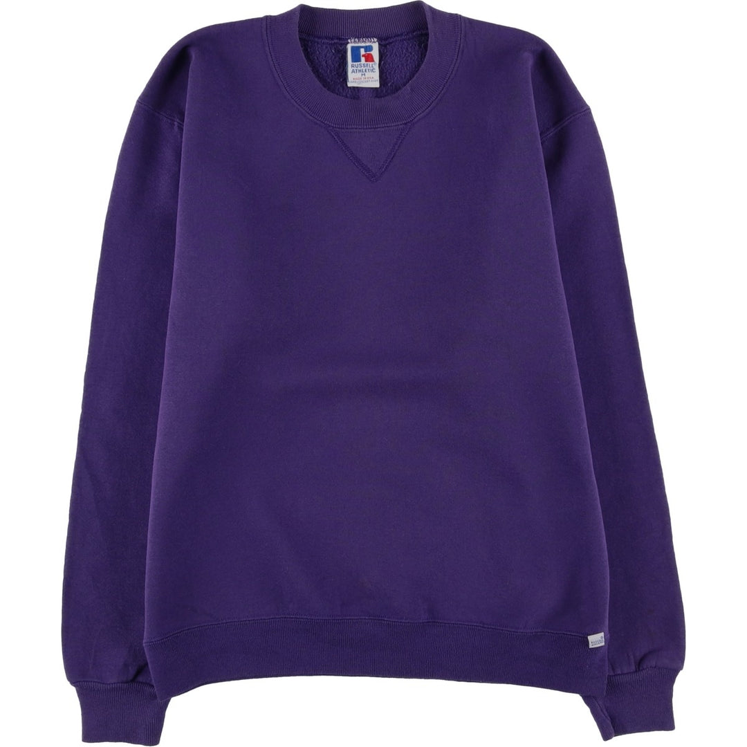 Vintage 90'S Russell ATHLETIC blank sweatshirt, made in the USA, size M, men's. cotton purple type Vintage Second Hand