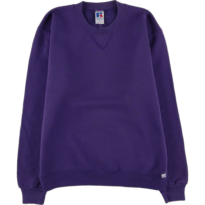 Vintage 90'S Russell ATHLETIC blank sweatshirt, made in the USA, size M, men's. cotton purple type Vintage Second Hand