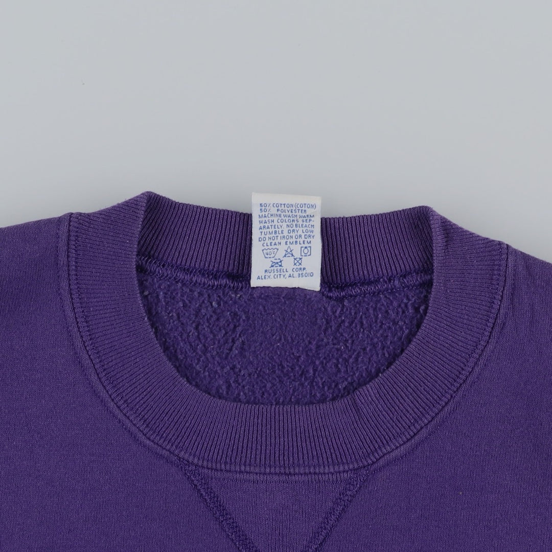Vintage 90'S Russell ATHLETIC blank sweatshirt, made in the USA, size M, men's. cotton purple type Vintage Second Hand
