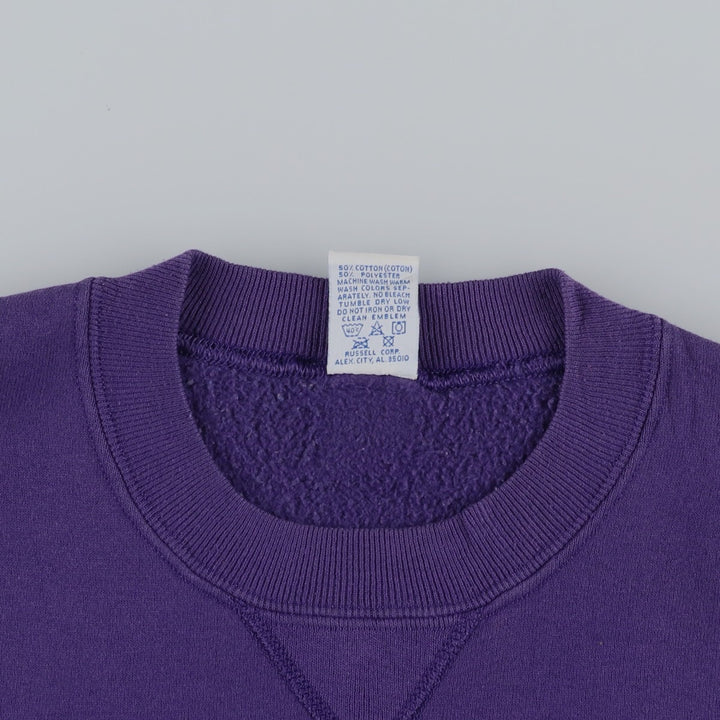 Vintage 90'S Russell ATHLETIC blank sweatshirt, made in the USA, size M, men's. cotton purple type Vintage Second Hand