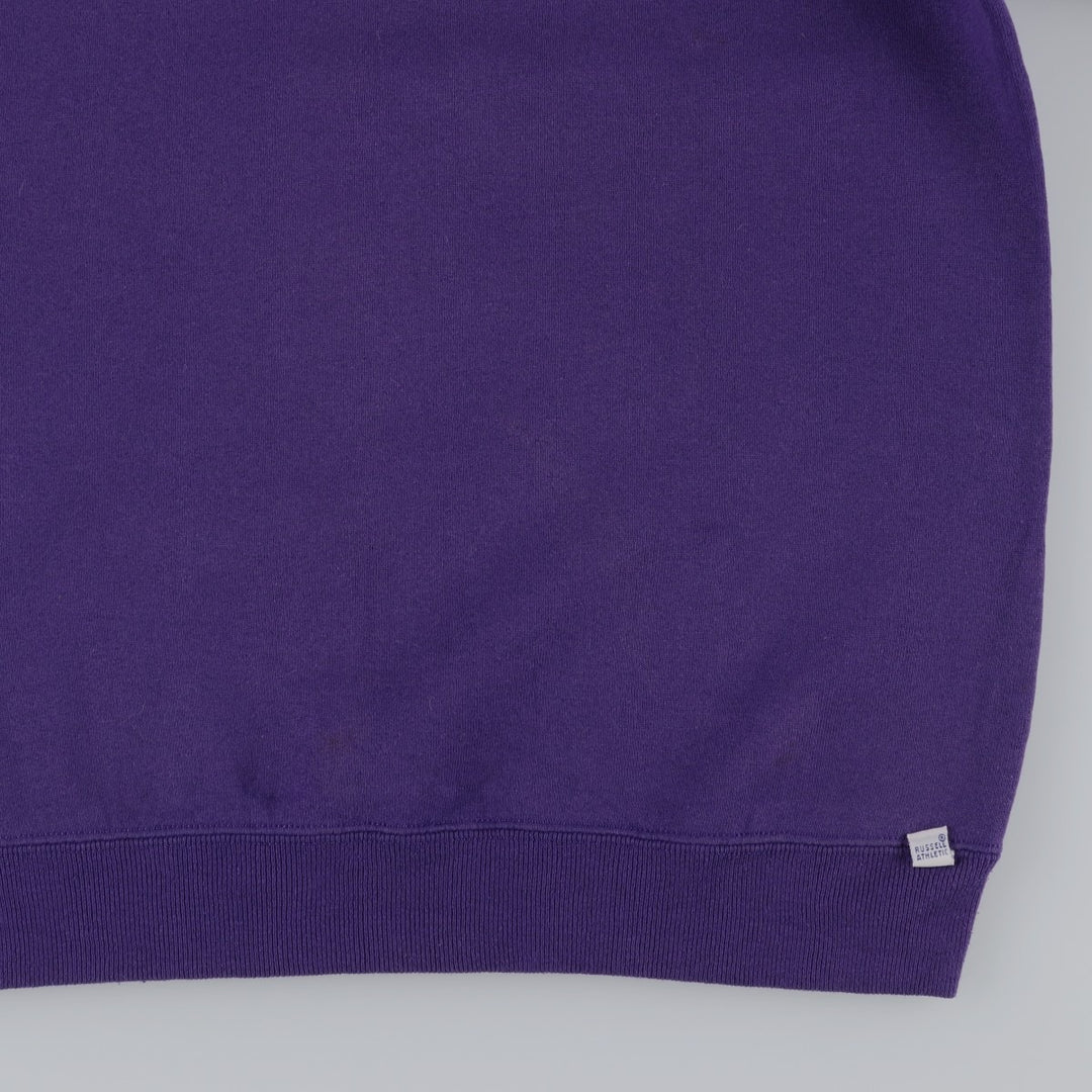 Vintage 90'S Russell ATHLETIC blank sweatshirt, made in the USA, size M, men's. cotton purple type Vintage Second Hand