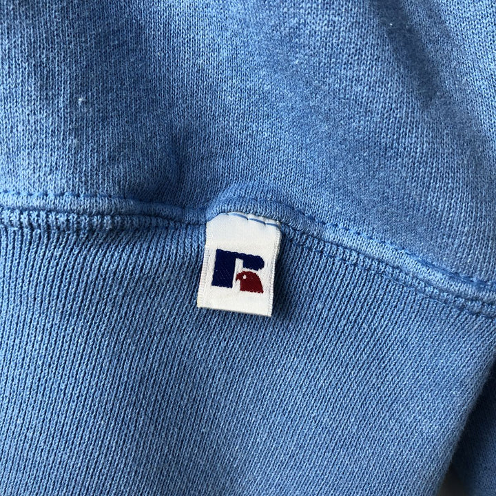 90'S Russell Athletic Plain Blank Sweatshirt, Men's Size L (Equivalent), Vintage cotton Blue type light blue Vintage Second Hand