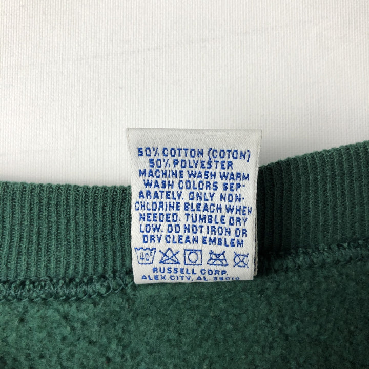 Vintage 90'S Russell ATHLETIC blank sweatshirt, made in the USA, size L, men's cotton green type Vintage Second Hand