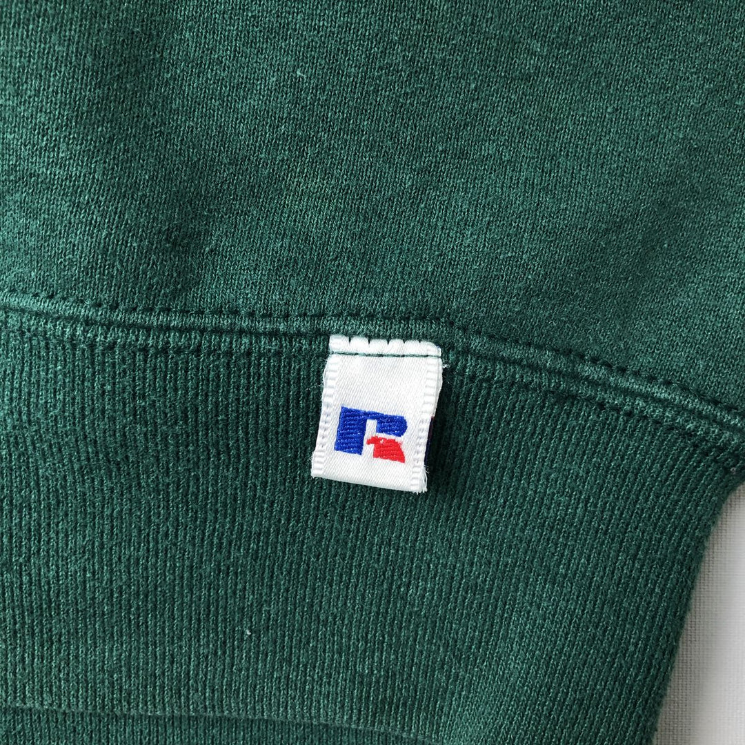 Vintage 90'S Russell ATHLETIC blank sweatshirt, made in the USA, size L, men's cotton green type Vintage Second Hand