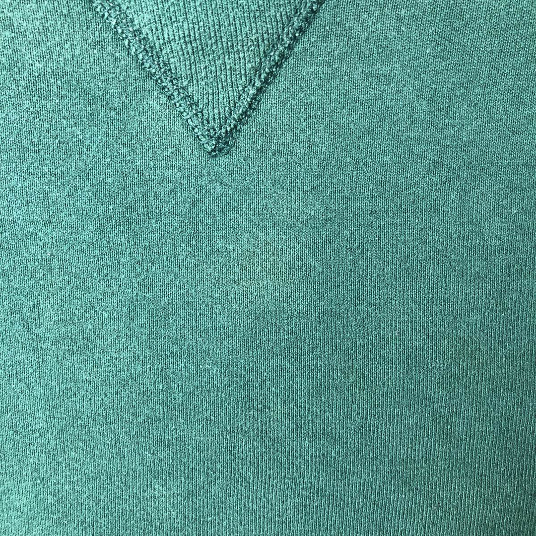 Vintage 90'S Russell ATHLETIC blank sweatshirt, made in the USA, size L, men's cotton green type Vintage Second Hand