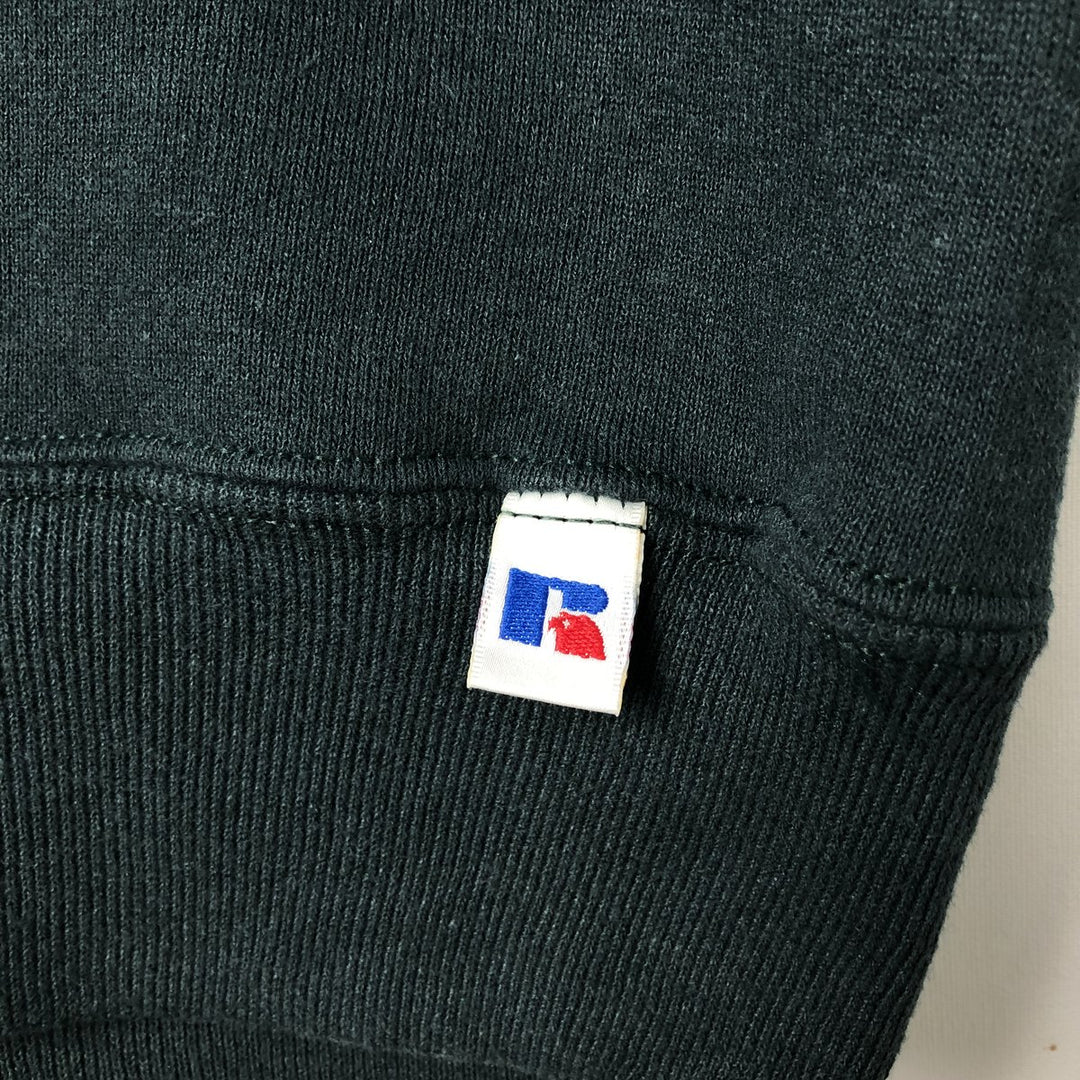 90'S Russell Athletic Plain Blank Sweatshirt, Men's Size XL (Equivalent), Vintage cotton Green type dark green Vintage Second Hand