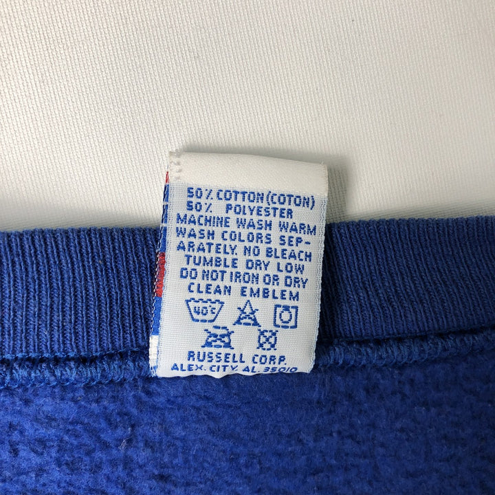 90'S Russell plain blank sweatshirt, sweatshirt, made in USA, men's size M, vintage cotton blue type Vintage Second Hand