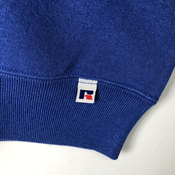 90'S Russell plain blank sweatshirt, sweatshirt, made in USA, men's size M, vintage cotton blue type Vintage Second Hand