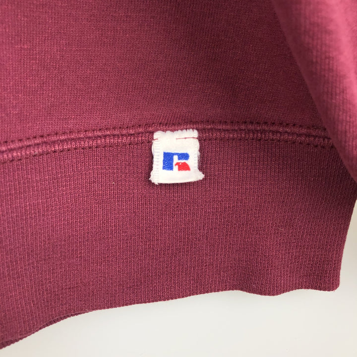 Vintage 90'S Russell ATHLETIC blank sweatshirt, made in the USA, size L, men's cotton burgundy type Vintage Second Hand
