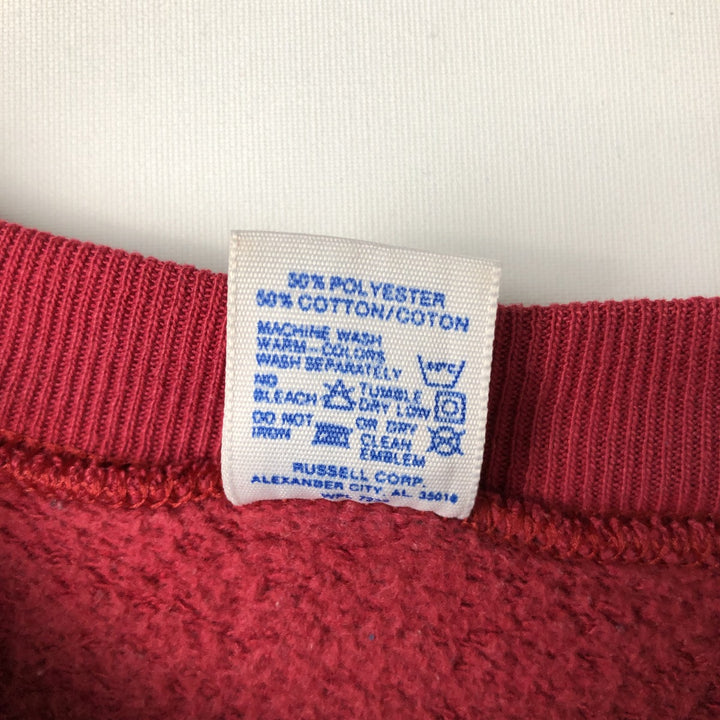 90'S Russell plain blank sweatshirt, sweatshirt, made in USA, men's size L, vintage cotton red type Vintage Second Hand