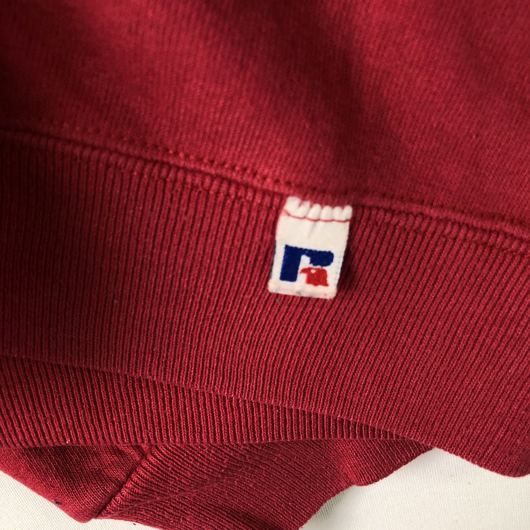 90'S Russell plain blank sweatshirt, sweatshirt, made in USA, men's size L, vintage cotton red type Vintage Second Hand